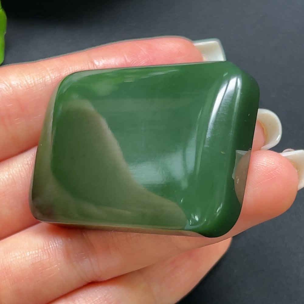 Green Hetian Jade Plain Pendant