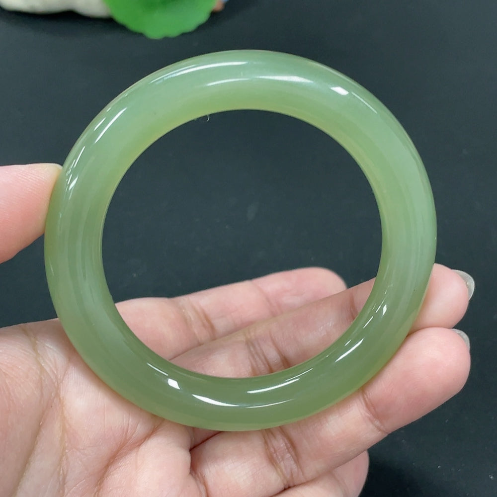 Hetian Jade Round Bracelet Size 54.3 Total Weight Approx. 51.2g