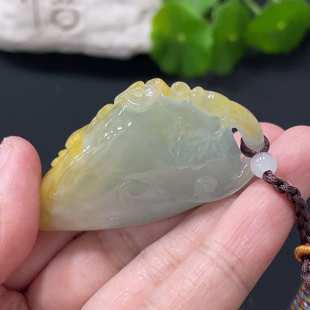Jadeite Fu Gua Pendant