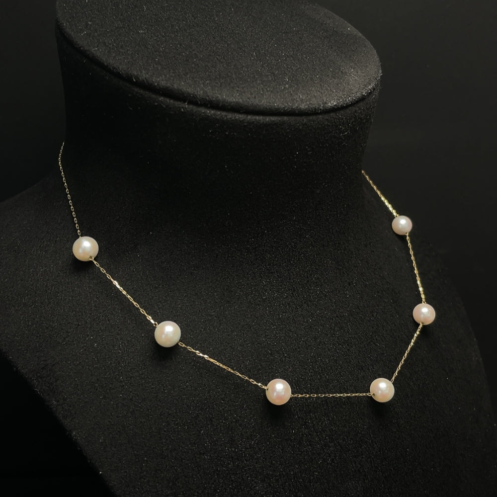 Seawater Pearl Necklace 18K Gold Total Weight Approx. 4.54g Size About 7mm