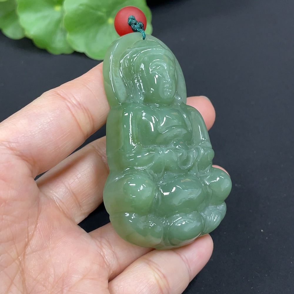 Hetian Jade Jasper Pendant Guanyin
