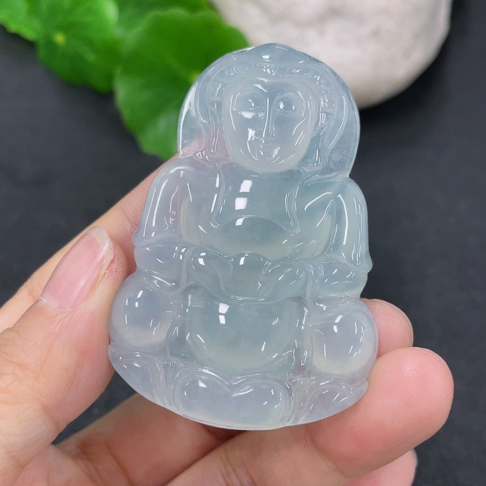 Jadeite Guanyin Pendant
