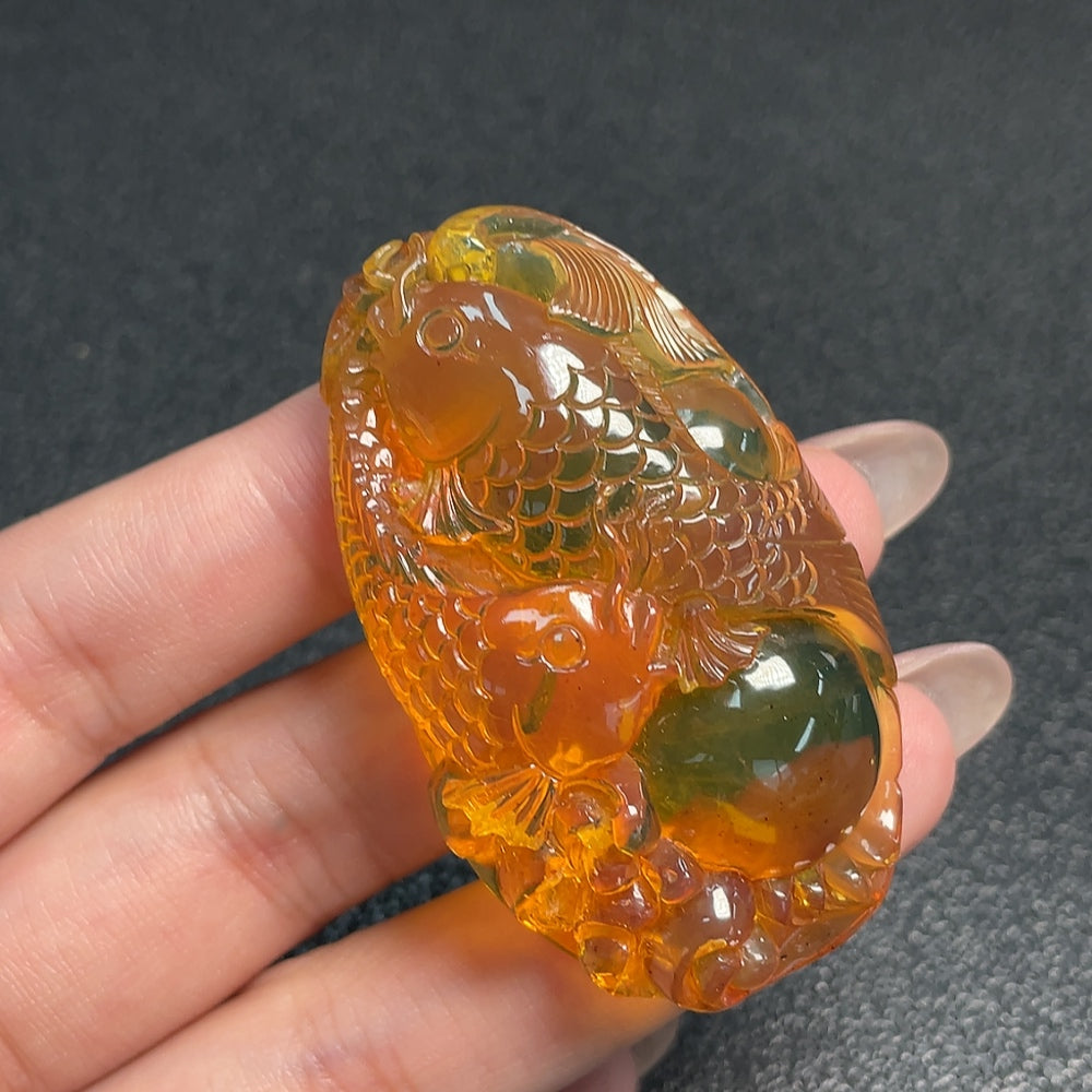 Amber honey wax pendant, about | Huiliu Certified