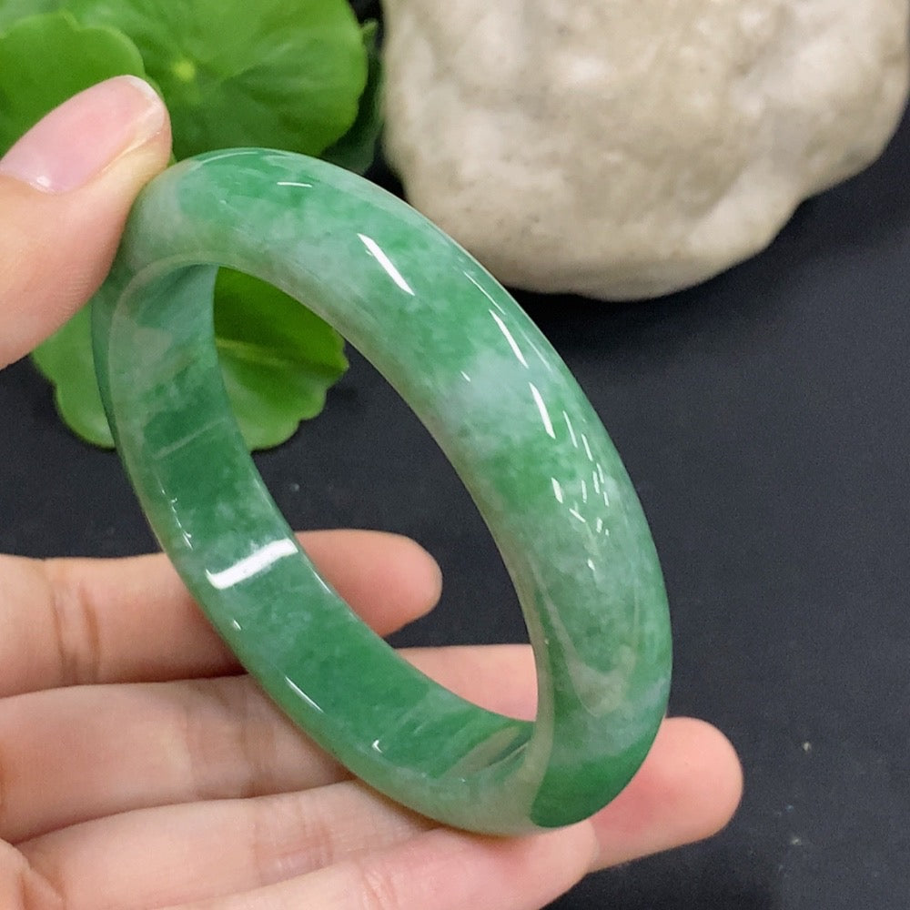 Jadeite Round Bangle Total Weight Approx.55.4g Size 54.3