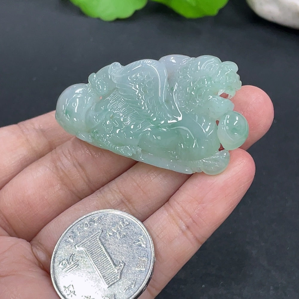 Jadeite Flying Pi Xiu Pendant Total Weight Approx. 21.8g