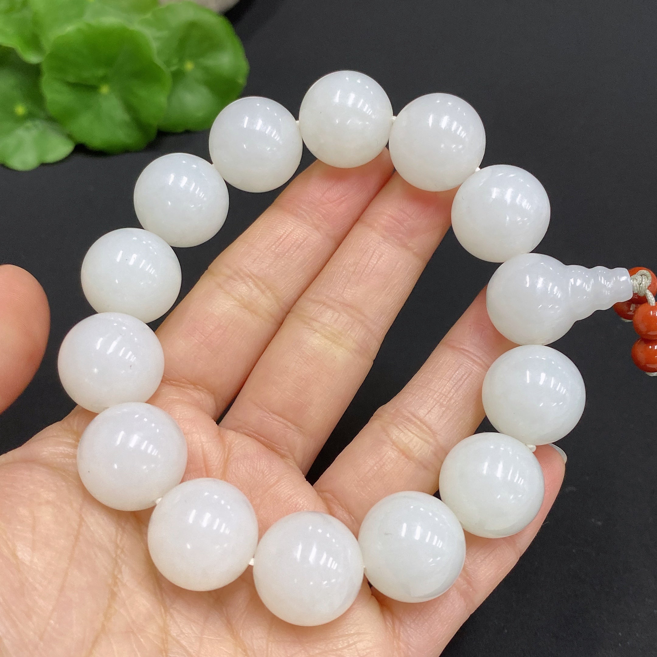 Hetian Jade Bracelet approx.15.7mm total weight approx.87.5g with non-Hetian Jade beads