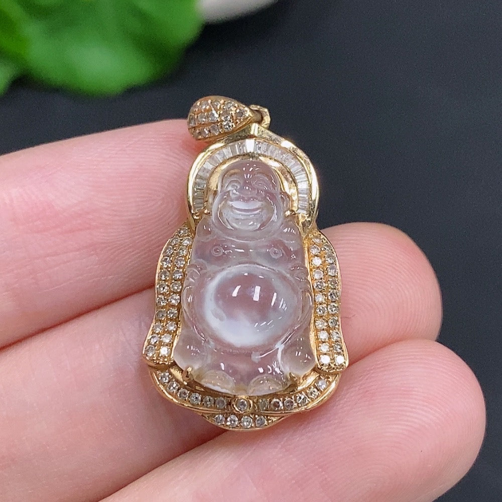 Jadeite Buddha Pendant . | Huiliu Certified