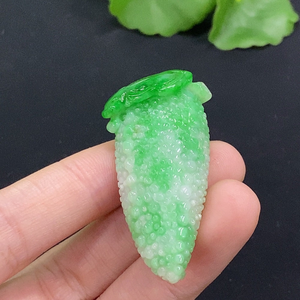 Jadeite Grape Pendant, . | Huiliu Certified