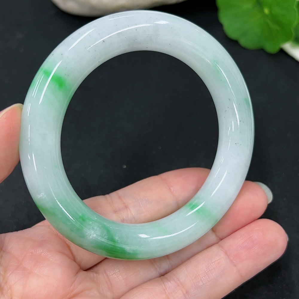 Jadeite Round Bangle Size 52.8 Total Weight Approx. 64.2g