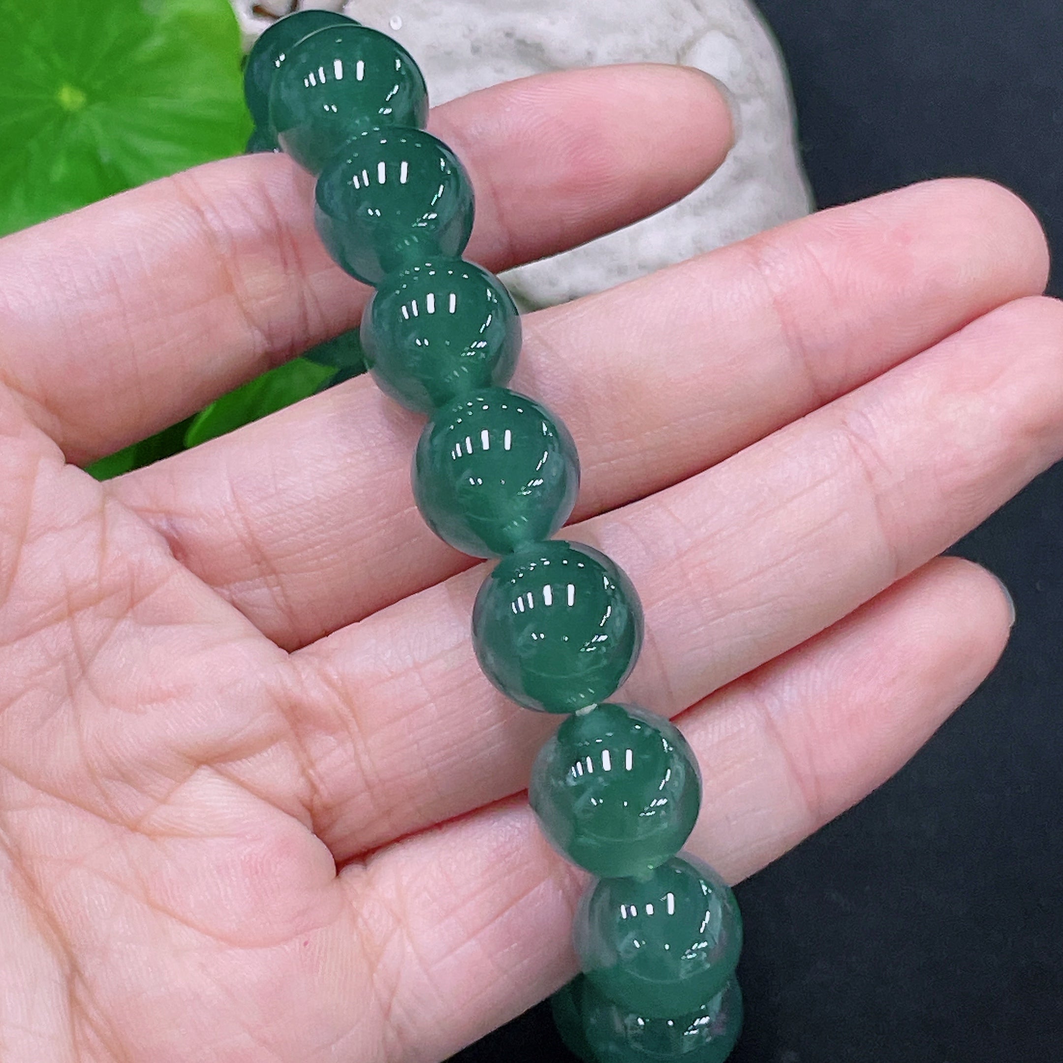 Jadeite Bracelet Size 12.3mm Approx. Total Weight About 56.31g