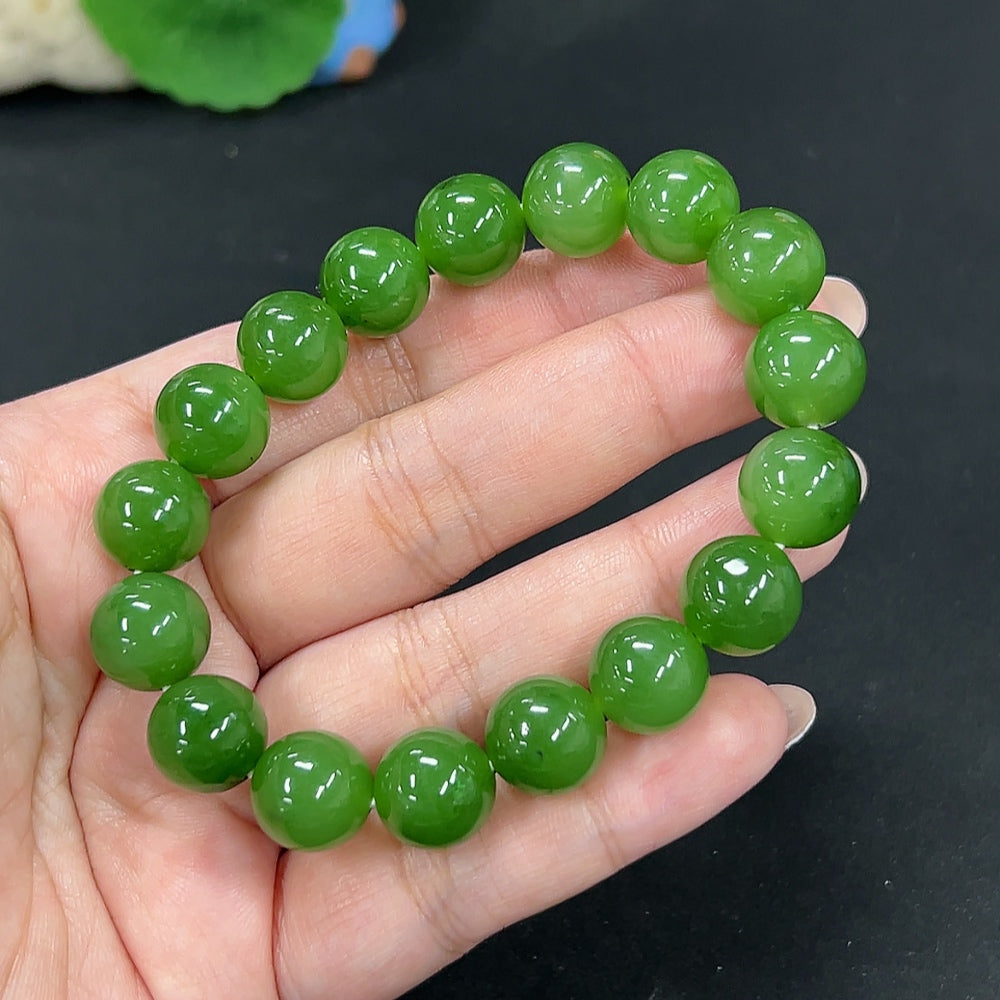 Hetian Jade Bracelet, Approx. 11.5mm, Total Weight Approx. 44.1g