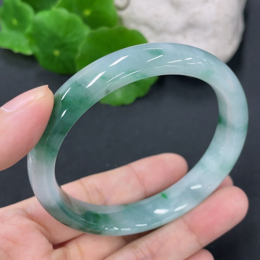 Jadeite Round Bracelet Size 53.5mm Total Weight Approx. 39.13g