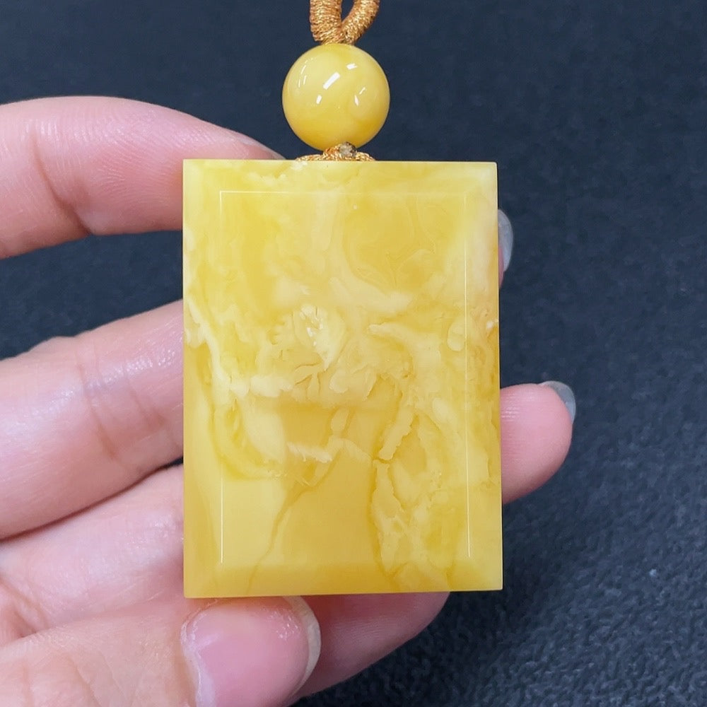 Amber Beeswax Pendant