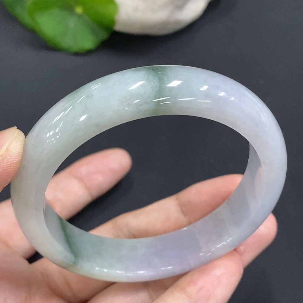 Jadeite Round Bangle | Huiliu Certified