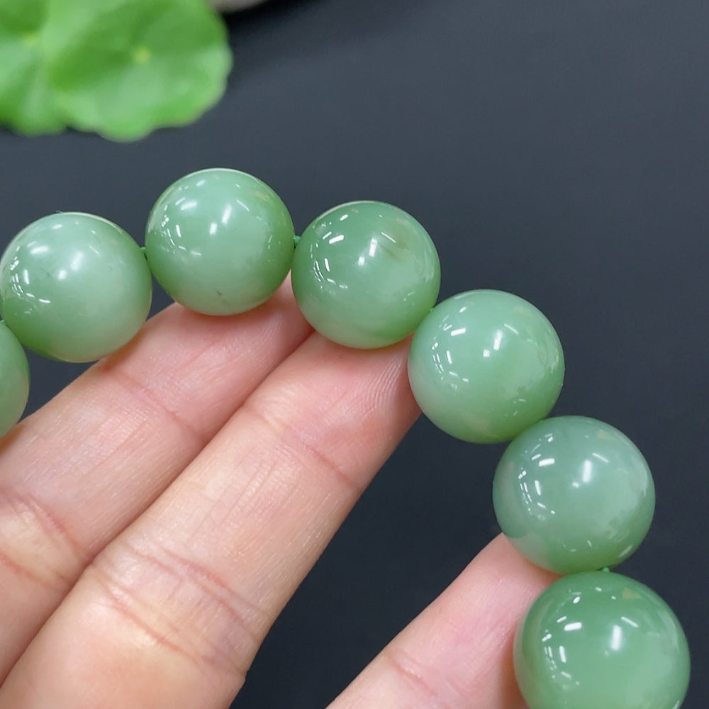 Hetian Jade Jasper Bracelet, Approx. 14mm, Total Weight Approx. 60.5g