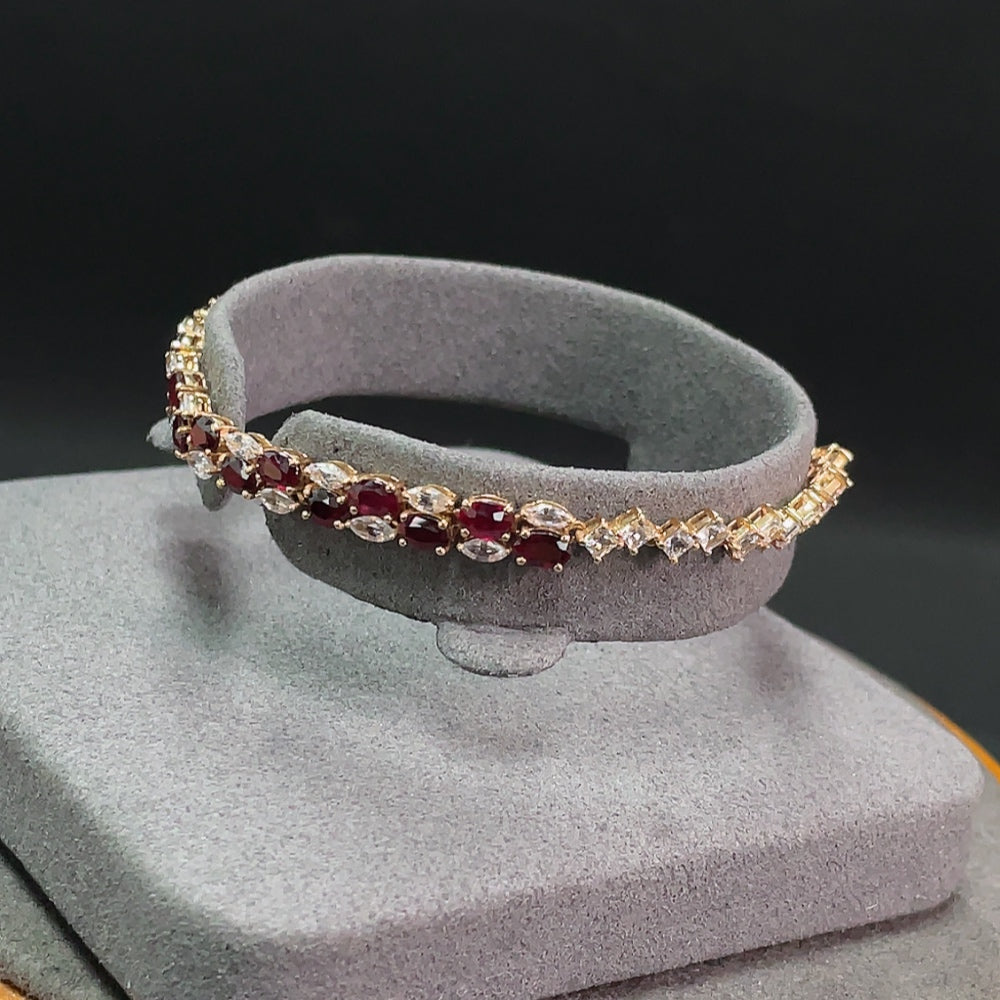 18K Ruby Bracelet Without Diamond Total Weight Approx. 5.82g