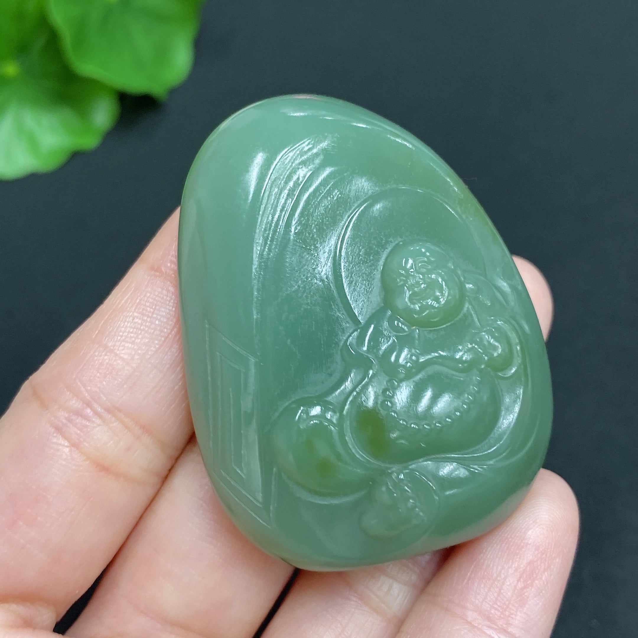 Hetian Jade Pendant Buddha Total Weight Approx. 40.7g