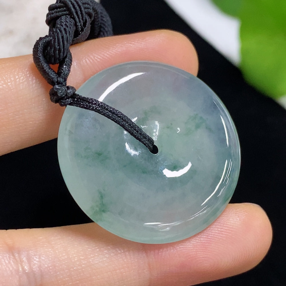 Jadeite Pendant Peace Knot with Cord