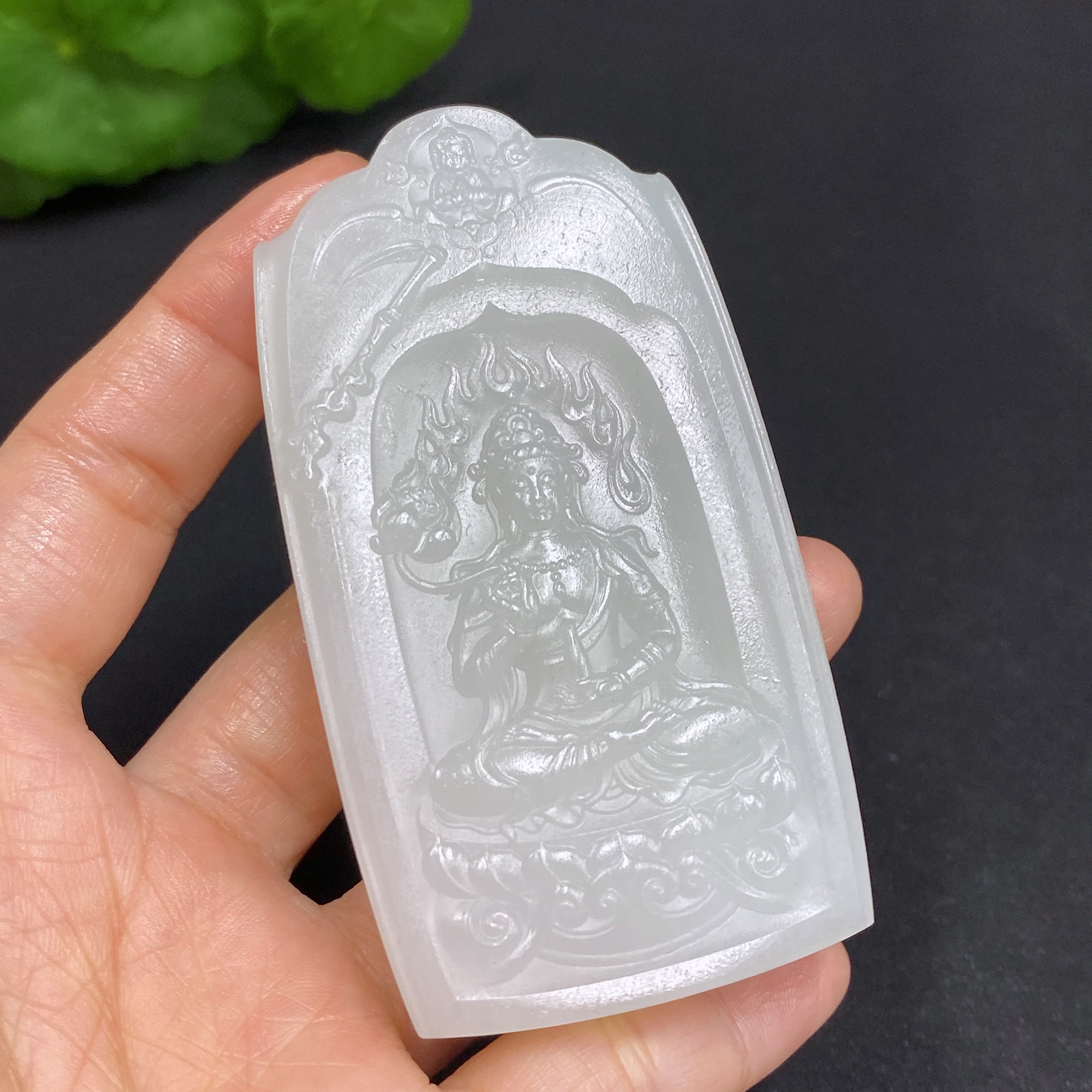 Hetian Jade Pendant Guanyin Total Weight About 75.1g