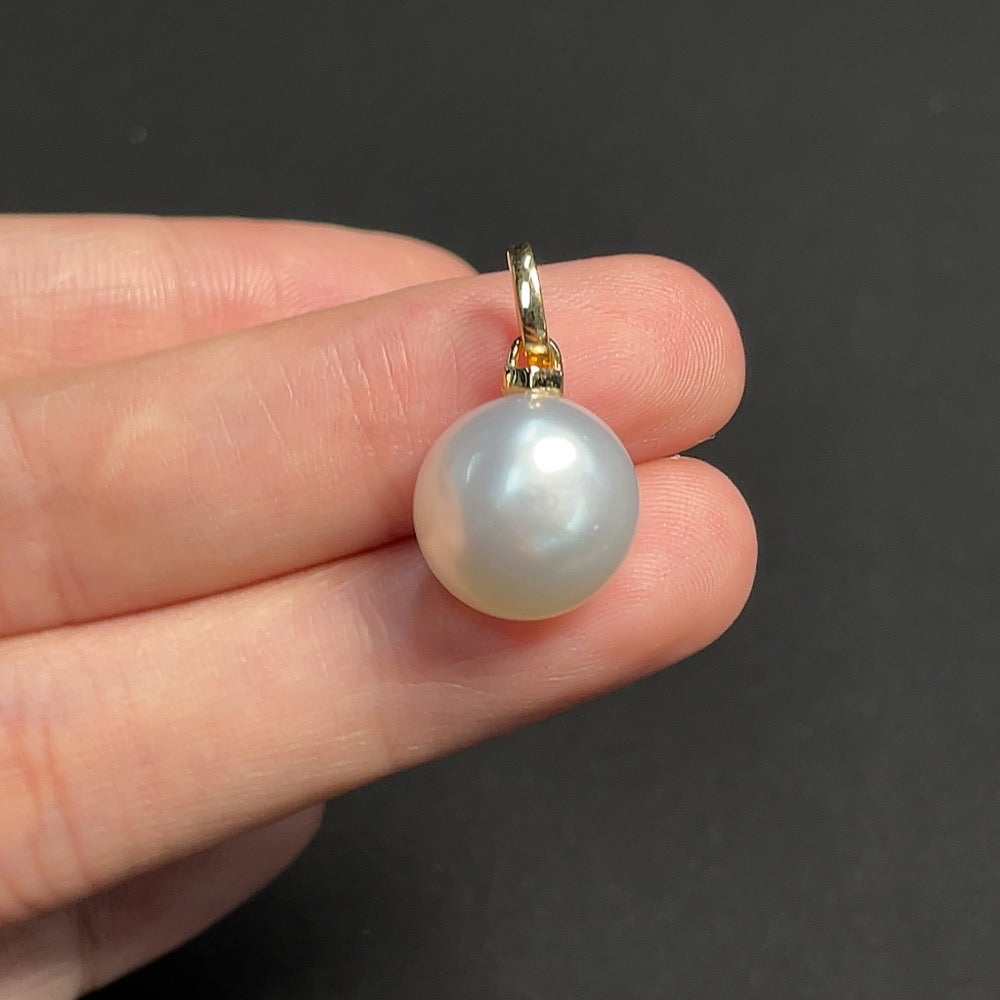 海水真珠ペンダント 18Kゴールドセット 約12mm 総重量約3.44g