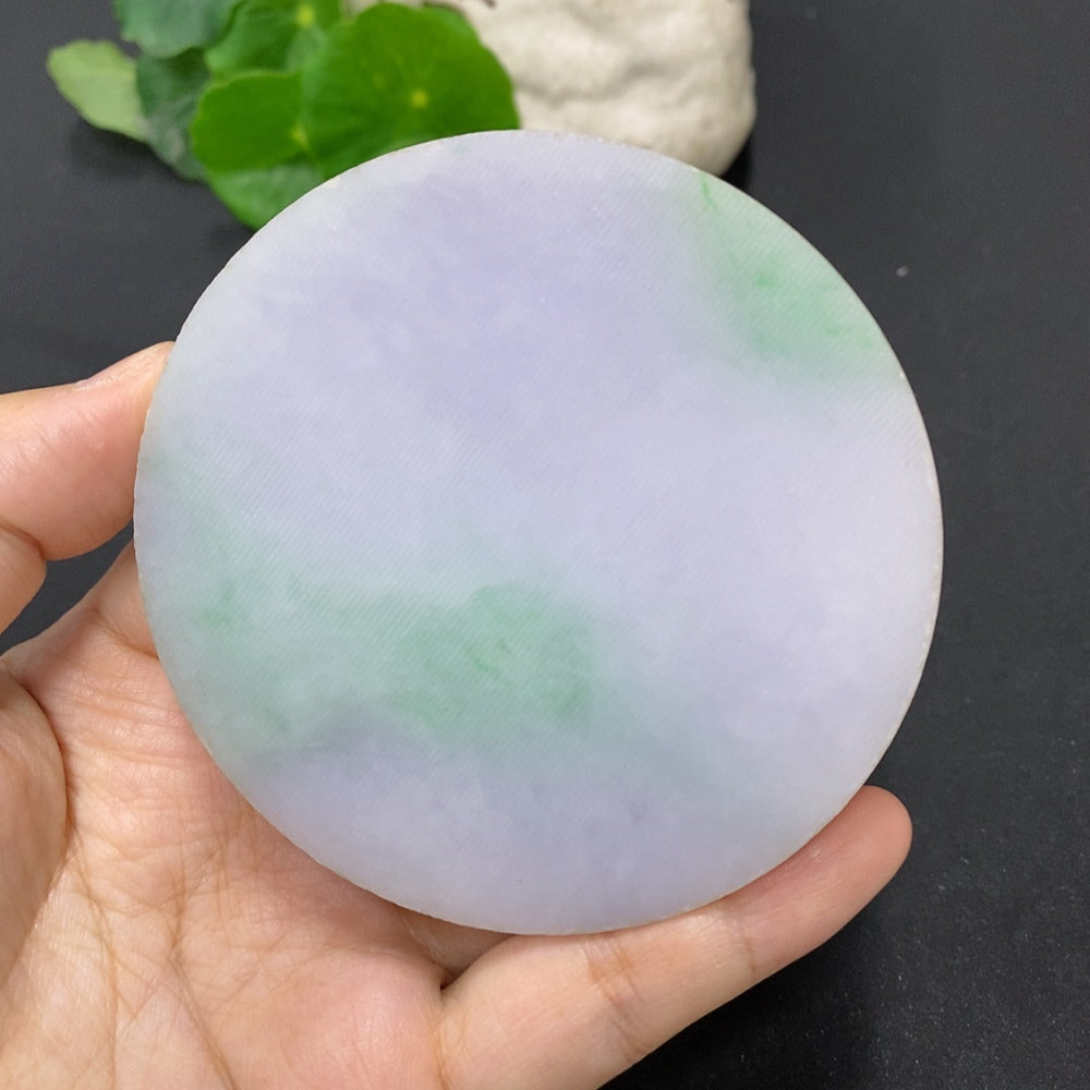 Jadeite Plain Pendant Rough Carving Total Weight About 215g