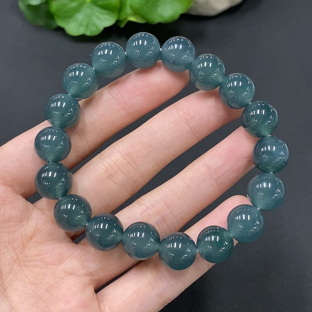 Jadeite Bead Necklace Approx. 11.4mm