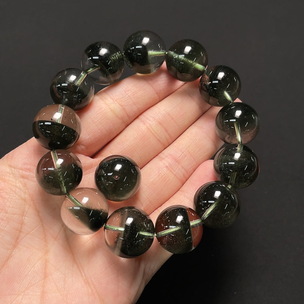 HKHQ gemstone crystal bracelet with loose beads, approximately 70.68g, featuring vibrant gemstone stones and intricate bead details.