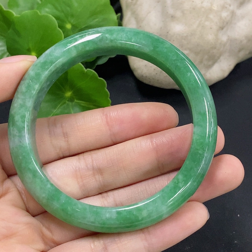 Jadeite Round Bangle Total Weight Approx.55.4g Size 54.3
