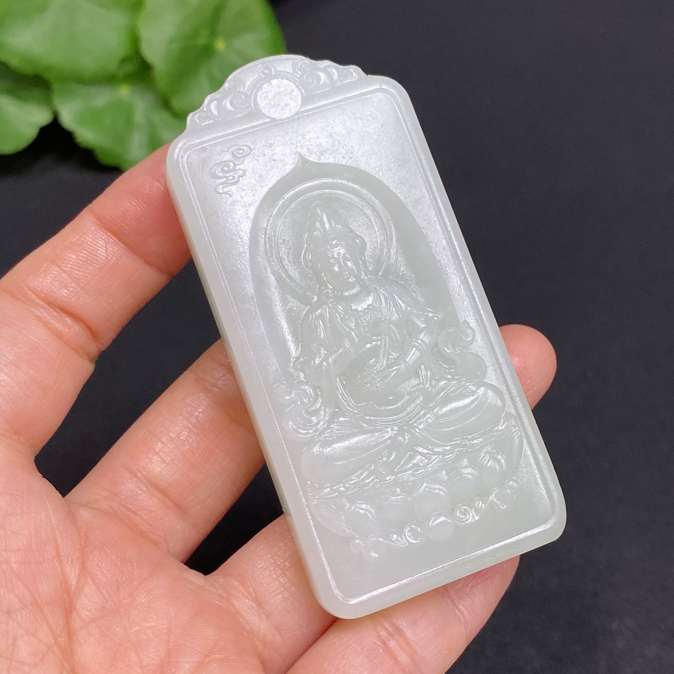 Hetian Jade Pendant Guanyin Total Weight Approx. 59.7g