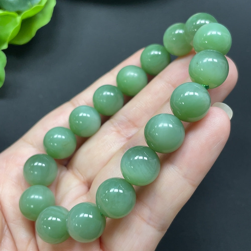 Green Hetian Jade Bracelet