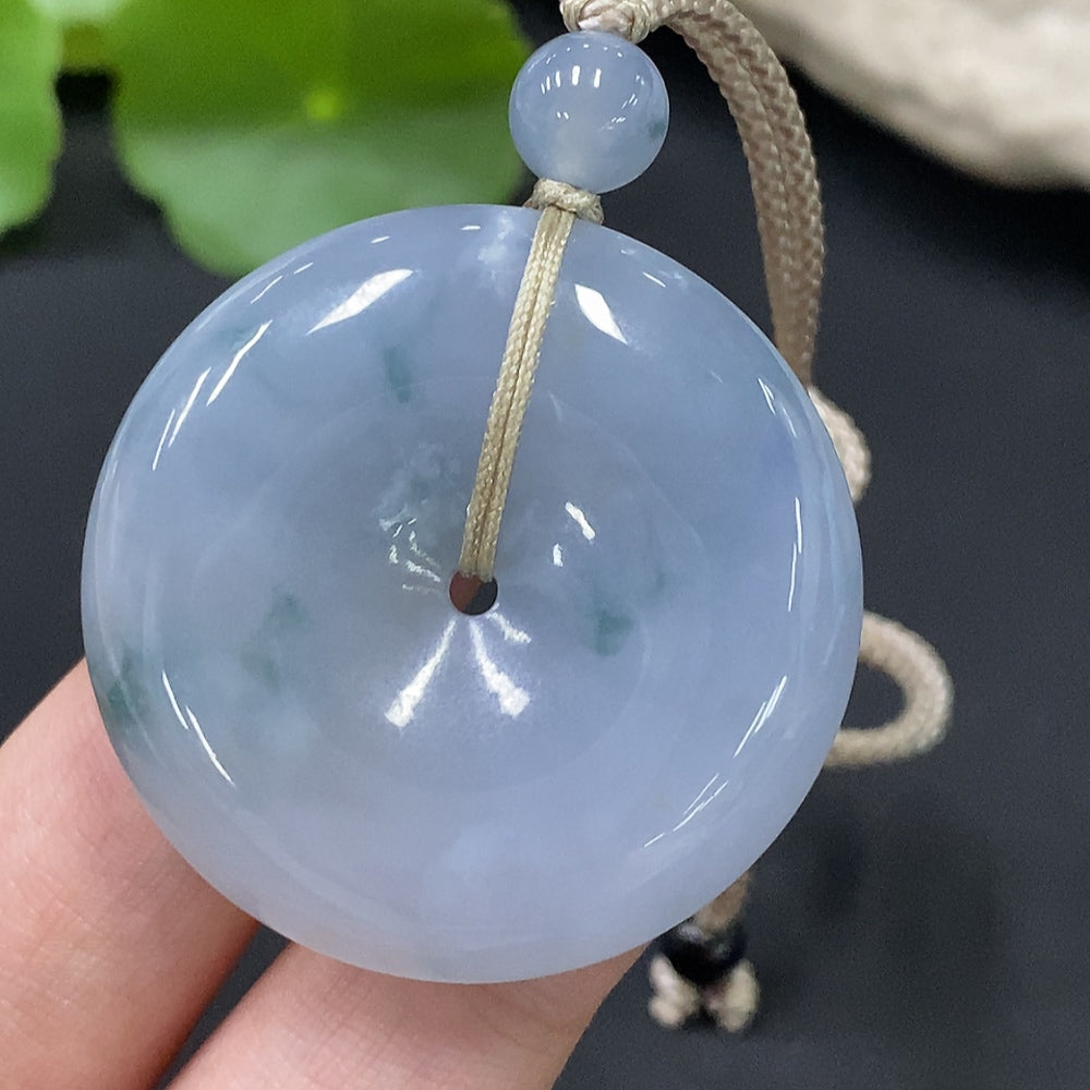 Jadeite Pendant Total Weight Approx. 26.21g Peace Button