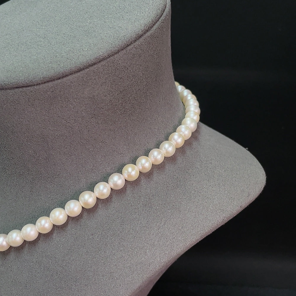 Seawater Pearl Necklace Non-Gold Total Weight Approx. 31.4g Size About 7.2mm