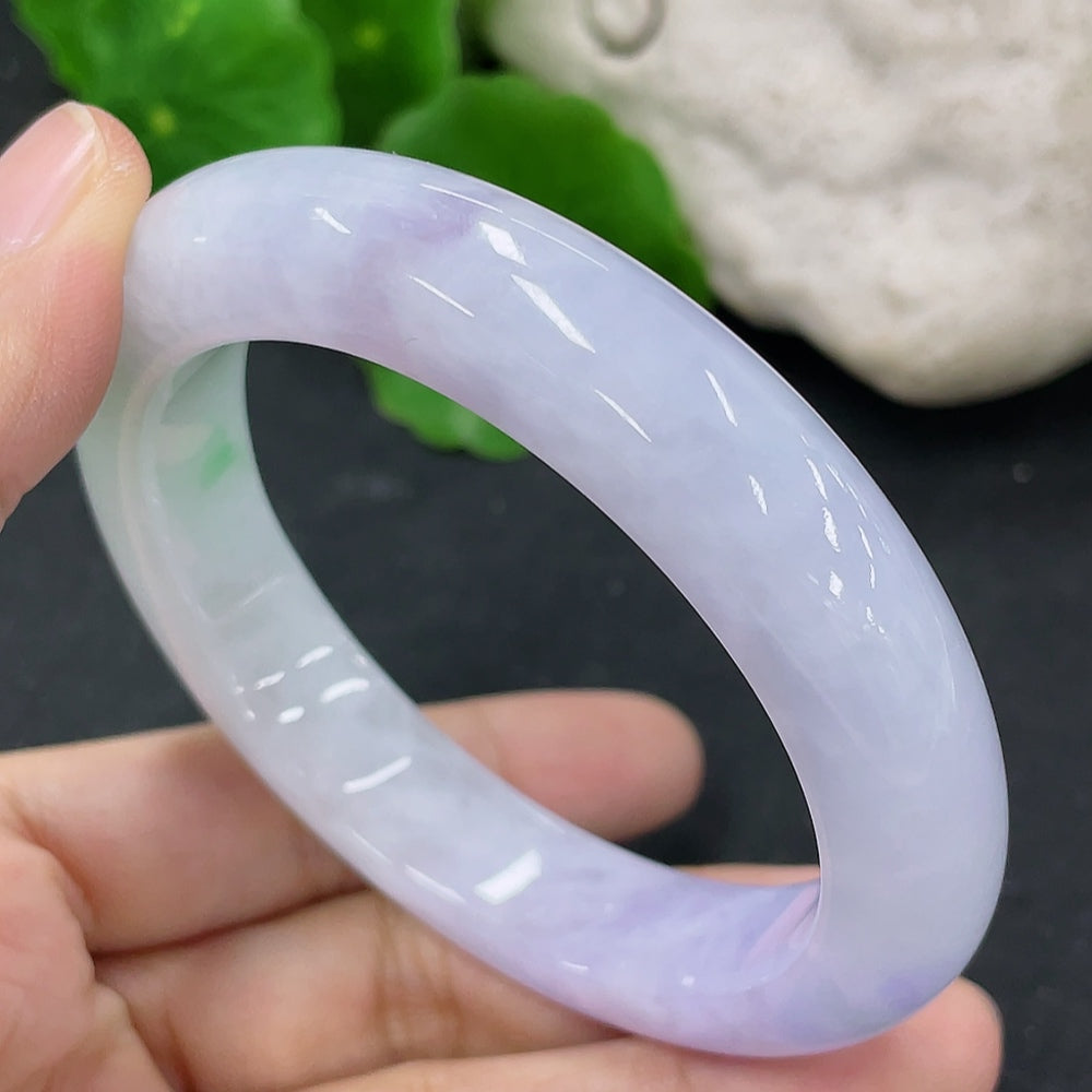 Jadeite Round Bracelet, Total Weight Approx. 58.66g, Size 52.9