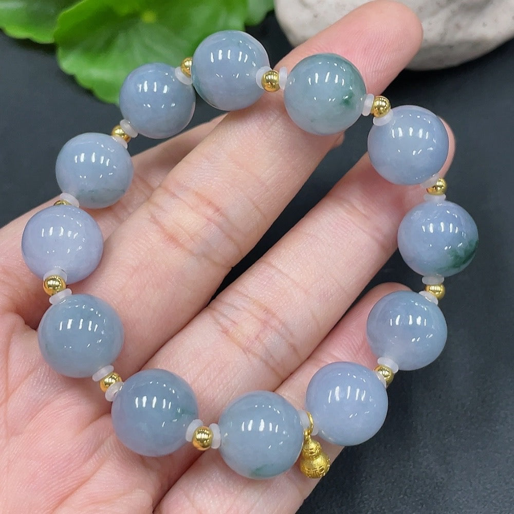 Jadeite Bracelet K mm . with Accessories about 29. | Huiliu Certified