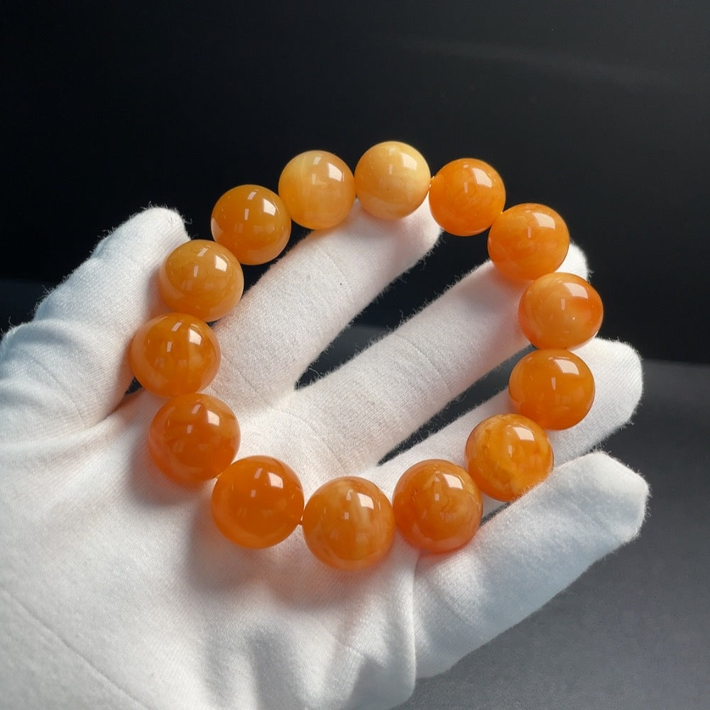 Amber Beeswax Bracelet Approx.16mm Total Weight Approx.33.02g