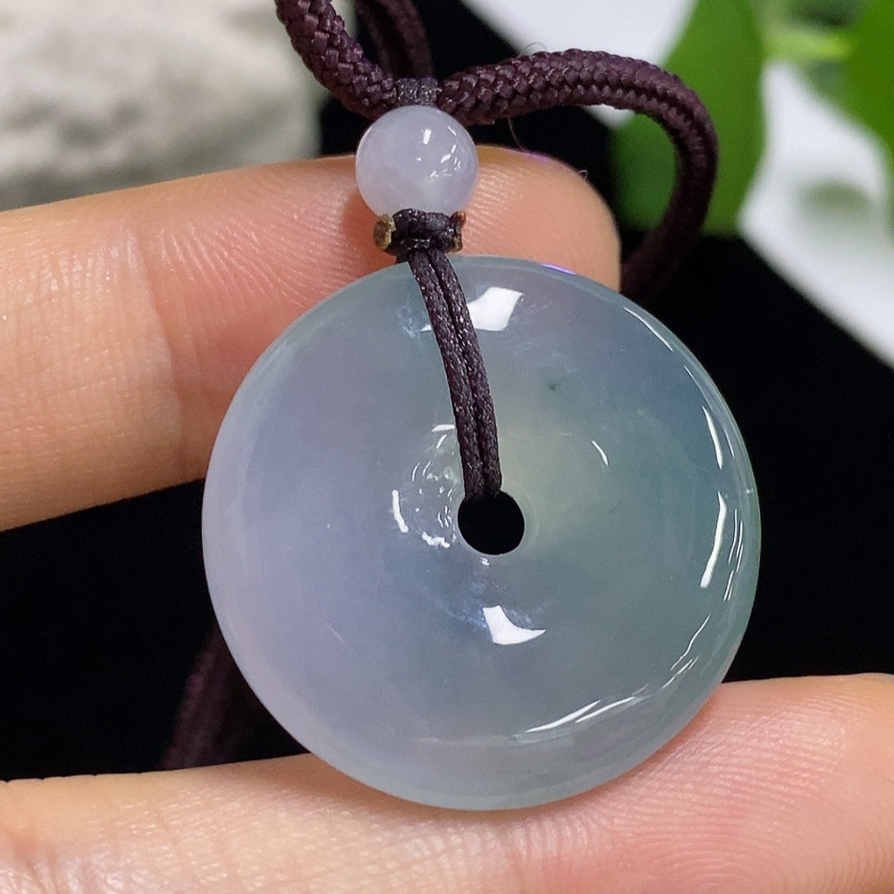 Jadeite Safety Buckle Pendant necklace from HKHQ featuring a 10g jadeite pendant with safety buckle design, displayed against a neutral background.