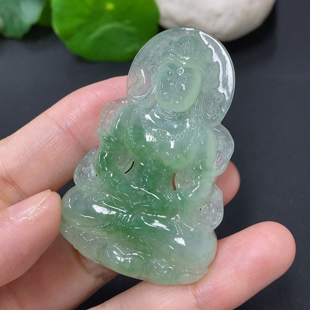 Jadeite Guanyin Pendant