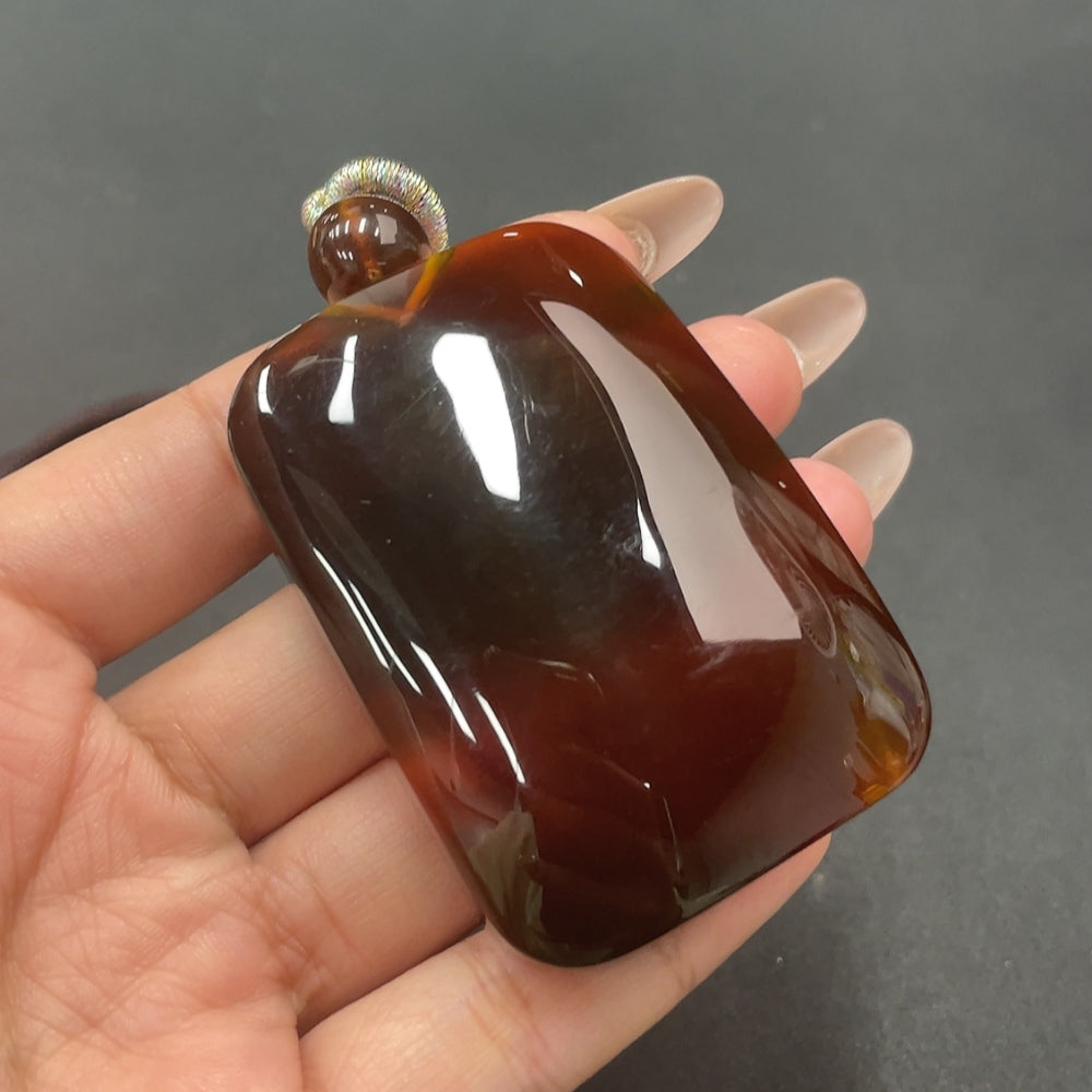 Amber Beeswax Pendant with Rope, Total Weight Approx. 38.51g