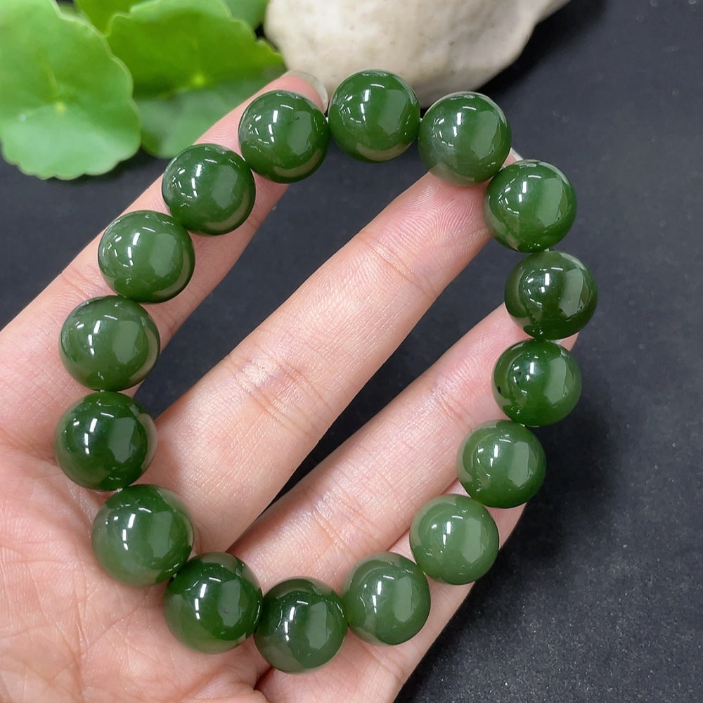 Green Hetian Jade Bracelet