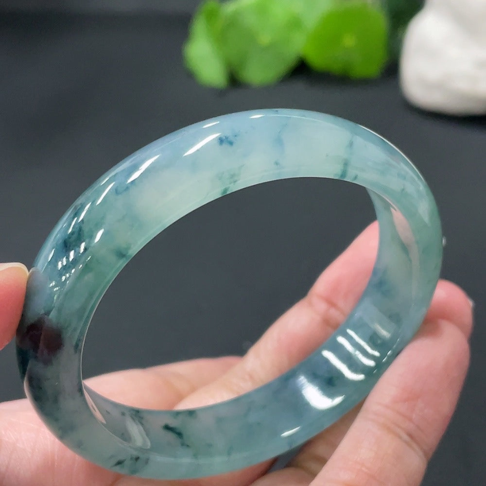 Jadeite Concubine Bracelet Size 55.2 Short Diameter 47.9 Total Weight 45.164g