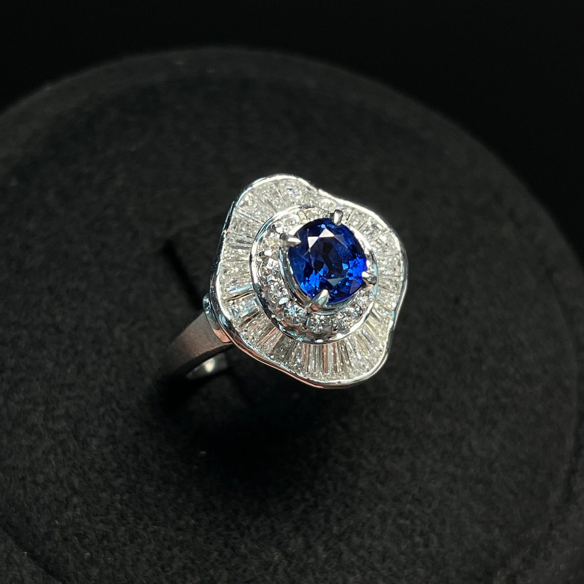 Sapphire Ring with Diamond Accents