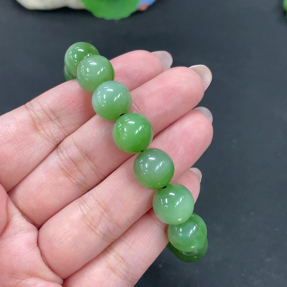 Hetian Jade Bracelet, Approx. 12mm, Total Weight Approx. 42.1g