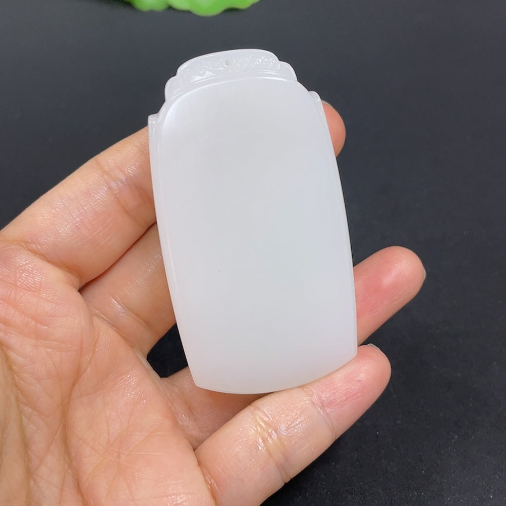 Hetian Jade Pendant Plain Pendant Total Weight Approx. 58.3g
