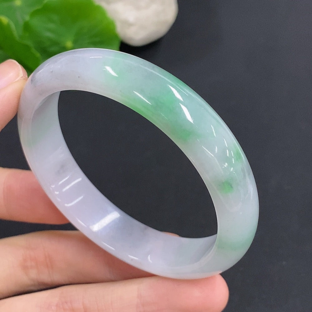 Jadeite Round Bangle Size 55mm Total Weight Approx. 47.1g