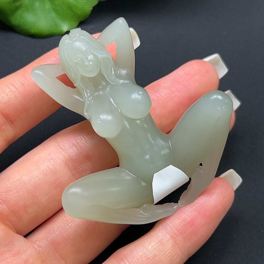 Hetian Jade Beauty Pendant