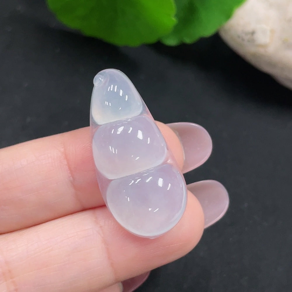 Huiliu Jadeite Lucky Bean Pendant in vibrant green jade, crafted with smooth polished surface and detailed carving.