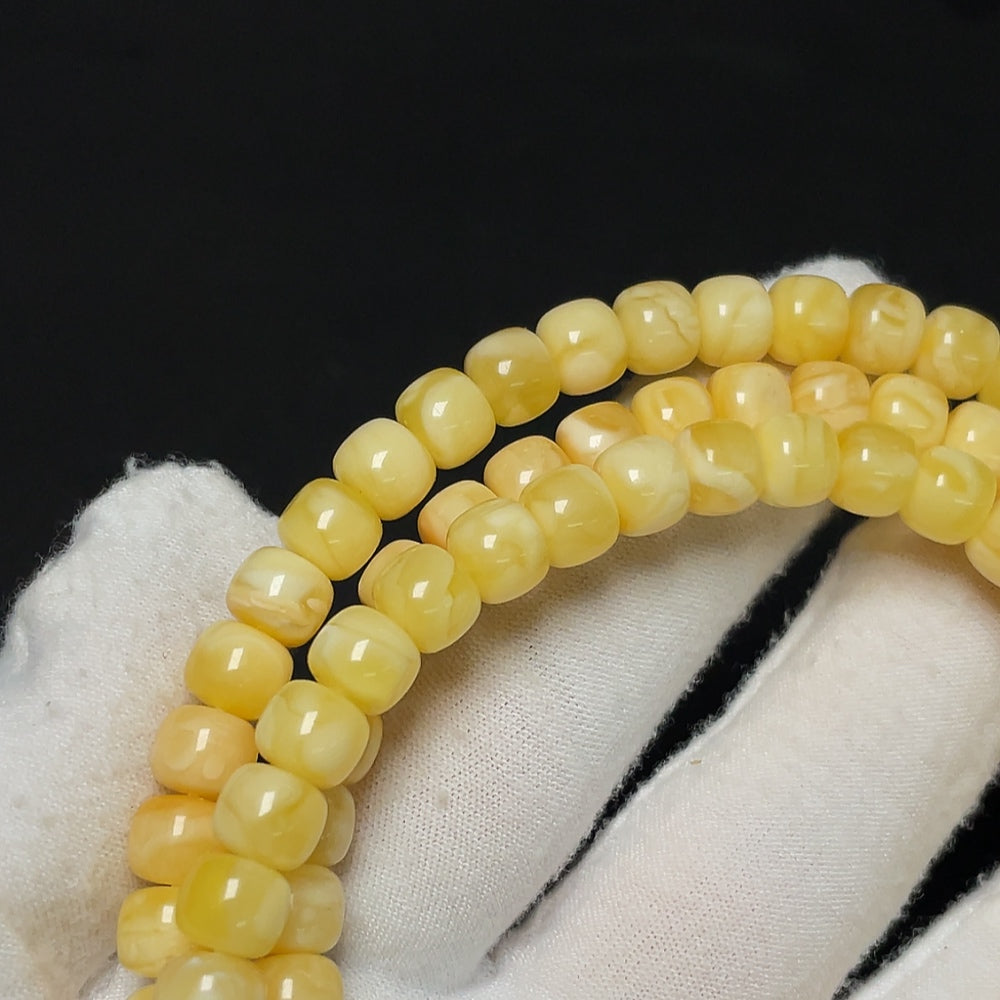 Amber Beeswax Pearl Strand