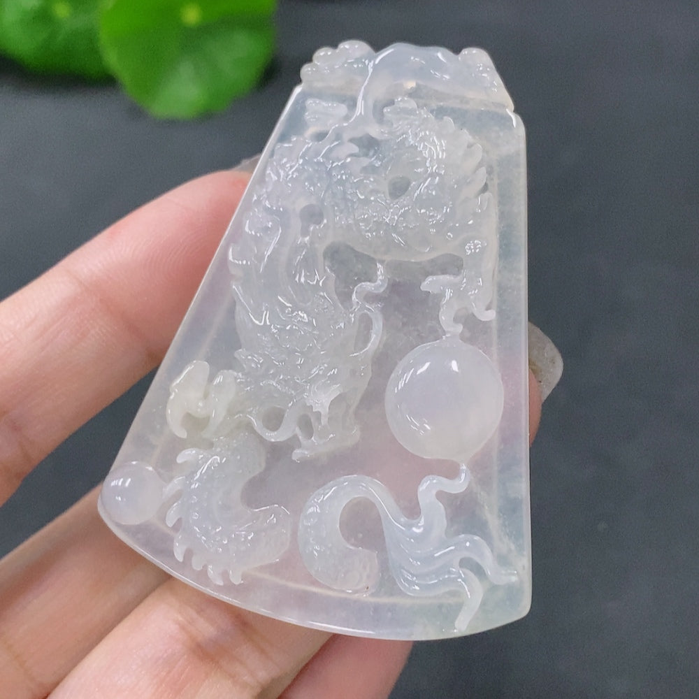 JadeitePendant Dragon Plaque Total Weight 23.882g