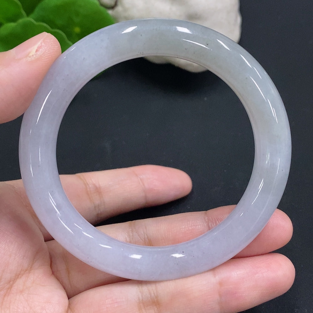 JadeiteRound Bangle Bracelet, Size 53.7, Total Weight Approx. 48.8g