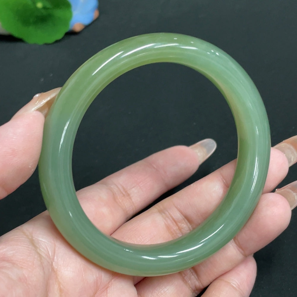 Hetian Jade Round Bracelet Size 59.9 Total Weight Approx. 55.4g